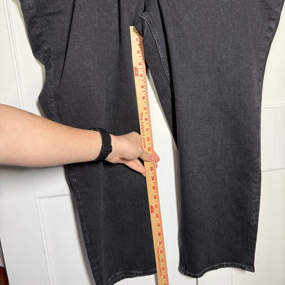 Abercrombie The Ankle Straight Jeans Black Size 37 / 24 CURVE LOVE Black NWT - Picture 6 of 8